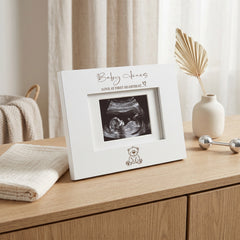 Personalised Baby Scan Frame - Wooden Ultrasound Photo Keepsake With Engraved Mount Photo Frame ukgiftstoreonline