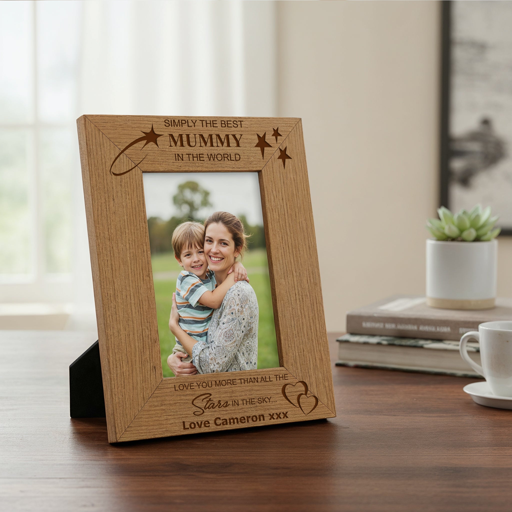 Personalised Best Mummy Portrait Wooden Photo Frame Gift Photo Frame ukgiftstoreonline