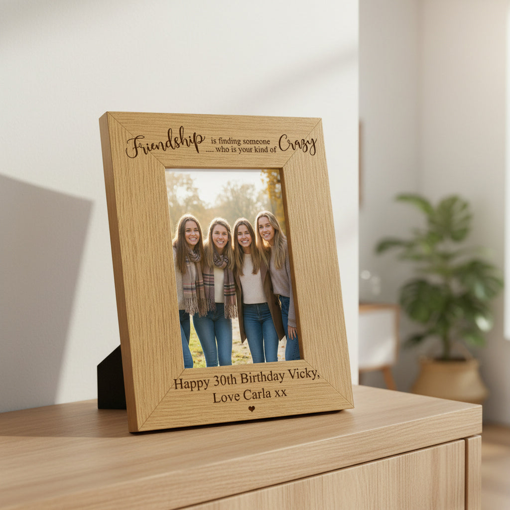 Personalised Friendship Kind Of Crazy Photo Frame gift Friends Photo Frame ukgiftstoreonline