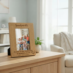 Personalised Grandparents Love Heart Engraved Portrait Photo Frame Gift personalised photo frames ukgiftstoreonline