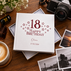 Personalised Any Age Birthday Gift Photo Album Star Design 18th, 21st, 30th, 40th, 50th, 60th Birthday Photo Album ukgiftstoreonline