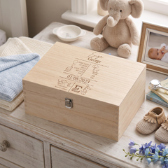 Personalised Baby Memories Keepsake Box Elephant Design Personalised baby gifts ukgiftstoreonline