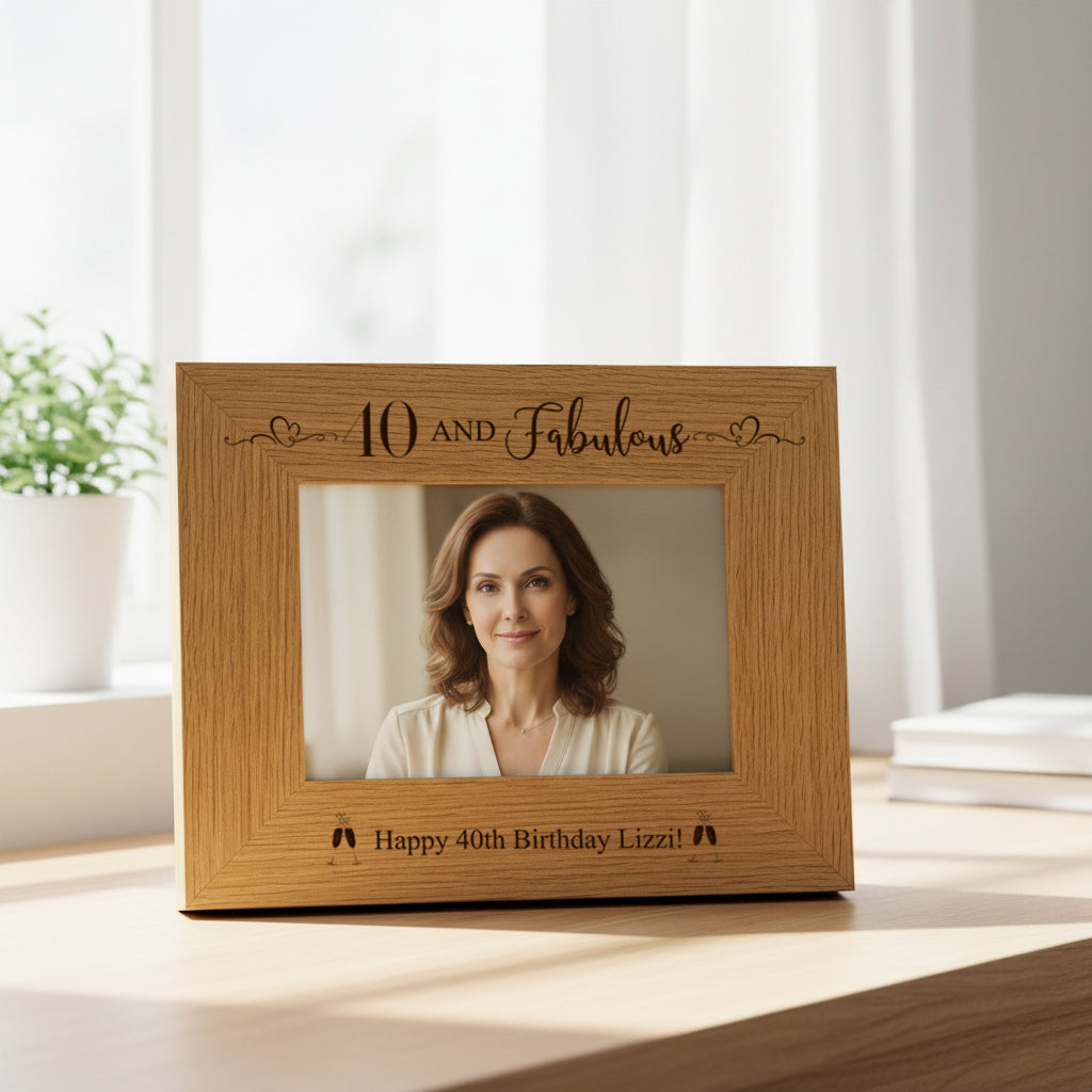 Personalised Fabulous At Any Age Birthday Photo Frame Birthday Gift 18th, 21st, 30th, 40th, 50th, 60th, 70th personalised photo frames ukgiftstoreonline