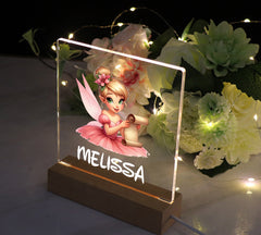 Personalised Fairy Gift Night Light Bedroom Nursery For Kids Personalised Heart Gifts ukgiftstoreonline Reading Scroll Fairy