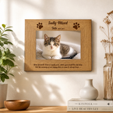 Personalised Sadly Missed Cat Remembrance Memorial Wooden Photo Frame Pet Photo Frame ukgiftstoreonline