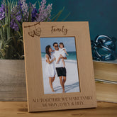 Personalised Family Sentiment Photo Frames With Love Hearts On Branch