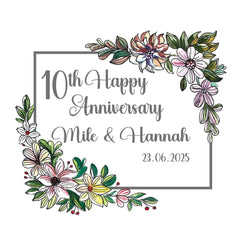 Personalised Any Anniversary Candle Gift 1st, 5th, 10th, 25th, 30th, 40th, 50th, 60th