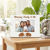 White Engraved Mummy Daddy and Me Family Photo Frame Gift Photo Frame ukgiftstoreonline