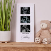 Personalised Baby Scan Photo Frame With Multi aperture Three Photos Photo Frame ukgiftstoreonline