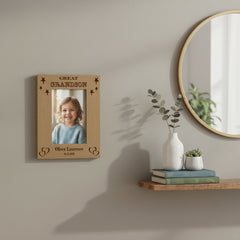 Personalised Great Grandson Portrait Wooden Photo Frame Gift Grandson Photo Frame ukgiftstoreonline