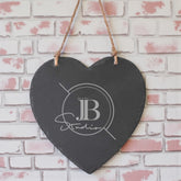 Personalised Engraved Large Slate Heart Plaque Any Logo Engraved