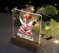 Personalised Fairy Gift Night Light Bedroom Nursery For Kids Personalised Heart Gifts ukgiftstoreonline Reading Fairy