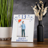 13th Birthday Photo Frame Gift For Him With Star Design