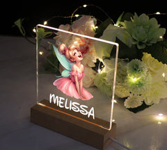 Personalised Fairy Gift Night Light Bedroom Nursery For Kids Personalised Heart Gifts ukgiftstoreonline Giggling Fairy