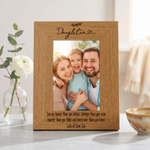 Personalised Daughter Sentiment Gift Wooden Photo Picture Frame Portrait Photo Frame ukgiftstoreonline