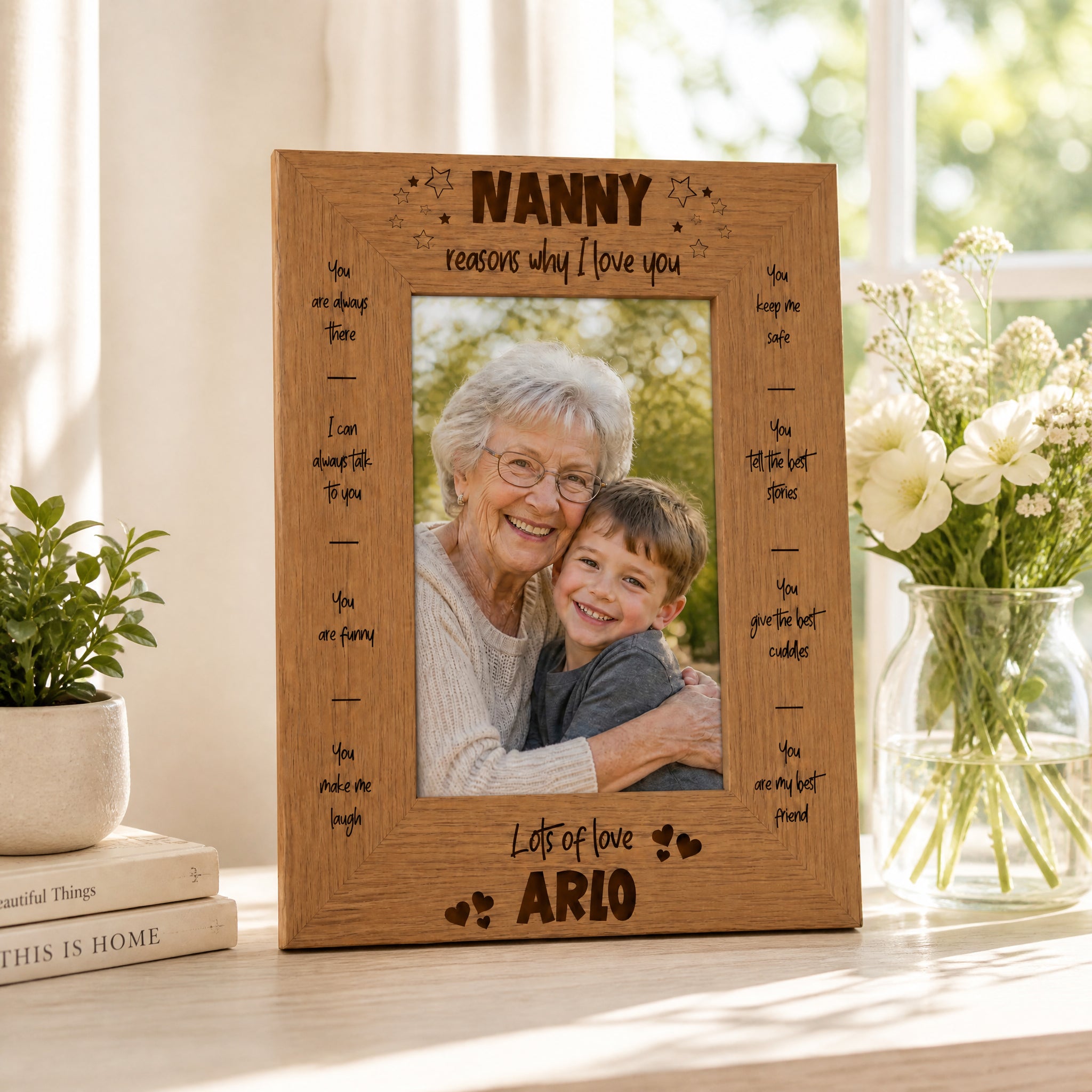 Personalised Nanny Photo Frame Gift The Reasons I Love You Nanny Photo Frame ukgiftstoreonline
