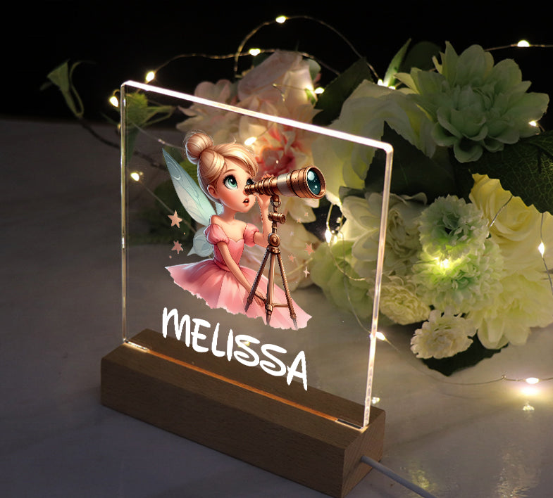 Personalised Fairy Gift Night Light Bedroom Nursery For Kids Personalised Heart Gifts ukgiftstoreonline Looking Fairy