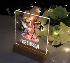 Personalised Fairy Gift Night Light Bedroom Nursery For Kids Personalised Heart Gifts ukgiftstoreonline Looking Fairy
