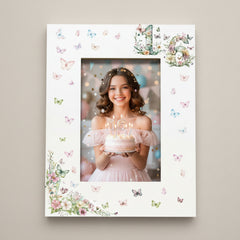 16th Birthday Photo Picture Frame Gift For Her With Butterflies and Flowers Photo Frame ukgiftstoreonline