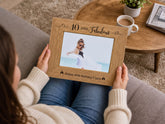 Personalised Birthday Photo Frame | Engraved Wood Keepsake For Milestone Birthdays personalised photo frames ukgiftstoreonline