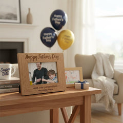 Personalised Happy Fathers Day Engraved Photo Frame Gift Father Photo Frame ukgiftstoreonline
