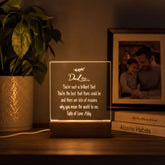 Personalised Dad Sentiment LED Night Lamp Keepsake Gift Personalised Lights ukgiftstoreonline