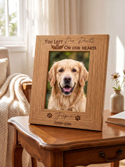 Personalised Pet Memorial Frame – Engraved Wooden Photo Frame With Stand Dog or Cat Photo Album ukgiftstoreonline