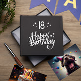 18th Birthday Black Photo Album Gift For Him 50 x 6" x 4" Photos