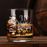 Personalised Engraved Birthday Whiskey Glasses Ages 18-90