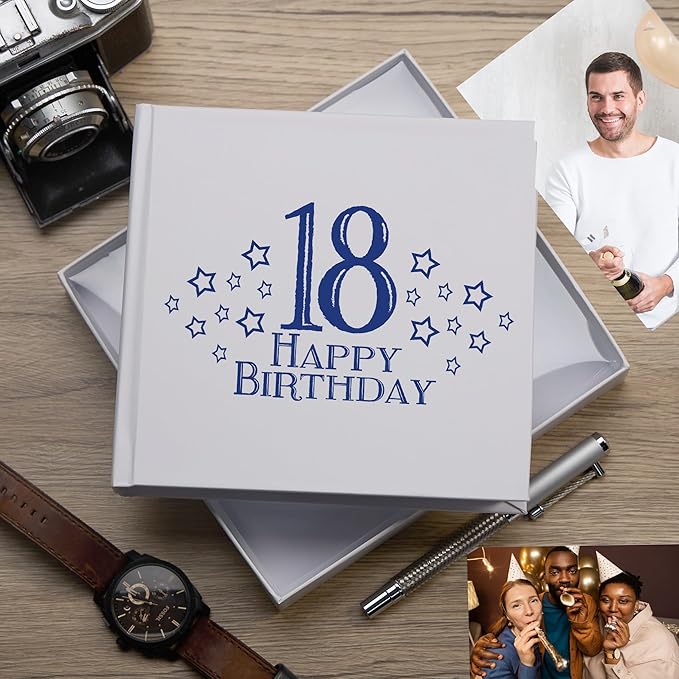 18th Birthday Photo Album Gift For Him For 50 x 6 by 4 Photos Pack of 5 Wholesale Trade Birthday Photo Album ukgiftstoreonline