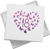 18th Birthday White Photo Album Gift With Butterflies 50 x 6x4 Photos Pack of 5 Wholesale Trade