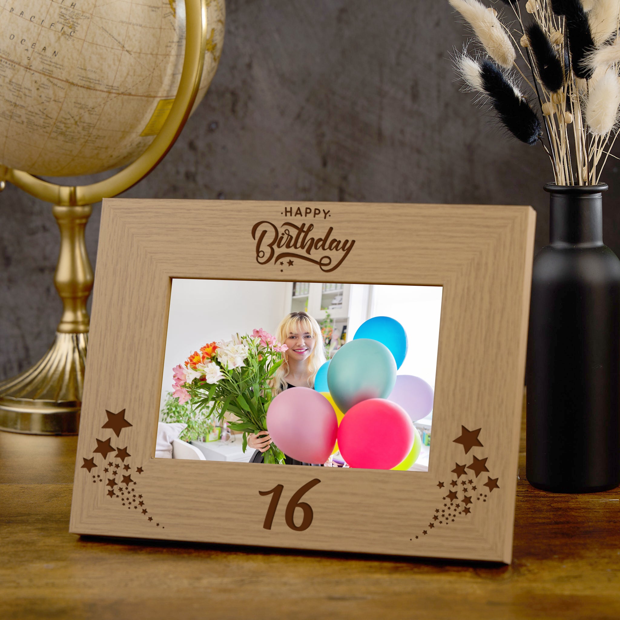 Happy 16th Birthday Wooden Photo Frame Gift Birthday Photo Frame ukgiftstoreonline