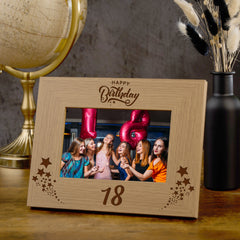 Happy 18th Birthday Wooden Photo Frame Gift