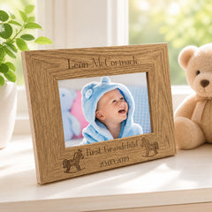 ukgiftstoreonline Personalised First Grandchild Wooden Photo Frame Gift Photo Frame ukgiftstoreonline
