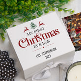 ukgiftstoreonline Personalised My First Christmas Eve Box With Reindeer & Tree Design
