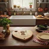 Personalised Gift Engraved Heart Chopping Board With Highland Cow chopping Board ukgiftstoreonline