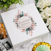 ukgiftstoreonline Personalised Wedding Wreath Design Keepsake Memory Box
