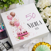 Personalised 50th Birthday Gifts For Her Keepsake Box Gift