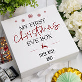 ukgiftstoreonline Personalised My First Christmas Eve Box With Reindeer & Snowflakes Design