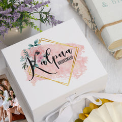 Personalised Wedding Gift Box - Bridal Party Gift - Personalised Gift Box - Maid of Honour - Personalized Bridesmaid Gift - Name and Role