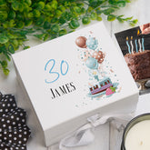 Personalised 30th Birthday Gifts For Him Keepsake Memory Box