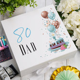 Personalised 80th Birthday Gifts For Him Keepsake Memory Box