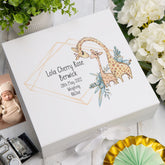 Personalised Baby Keepsake Memory Box Cute Giraffes UV-817
