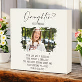Personalised Daughter Memorial Sympathy Plaque Indoor or Outdoor With Photo