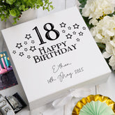 ukgiftstoreonline Personalised Any Age Happy Birthday Star Design Keepsake Memory Box