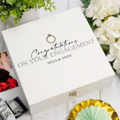 ukgiftstoreonline Personalised Congratulations on your Engagement Keepsake Memory Box