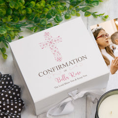 ukgiftstoreonline Personalised Confirmation Ornate Cross Keepsake Memory Box