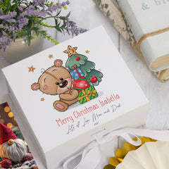 ukgiftstoreonline Personalised Merry Christmas baby Keepsake Memory Box Gift