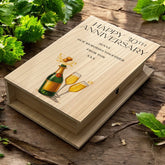 Personalised 30th Anniversary Wooden Keepsake Memory Book Shape Box For Photos etc