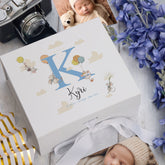 ukgiftstoreonline Personalised Baby Cute Mouse Themed Monogram Keepsake Memory Box